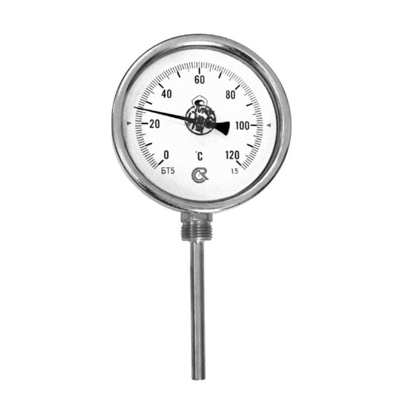Термометр биметаллический D100 L100мм/лат.0200гр.радиал.