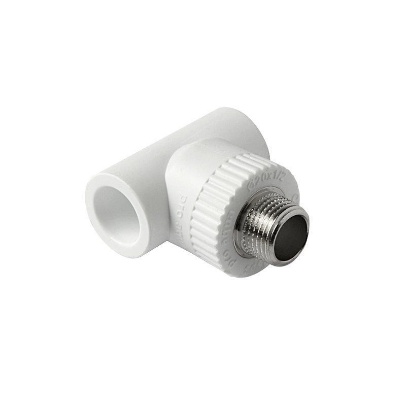 Тройник комбинированный ПП 25-1/2'' PN 25, с наружной резьбой, белый, Pro Aqua PA25012P